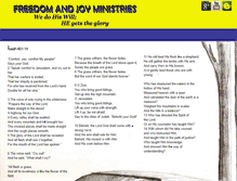 Tablet Screenshot of freedomandjoyministries.com